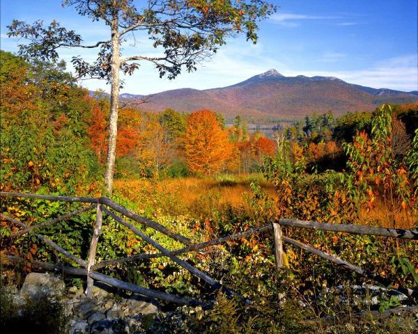 NH, Chocorua Autumn landscape of Mount Chocorua